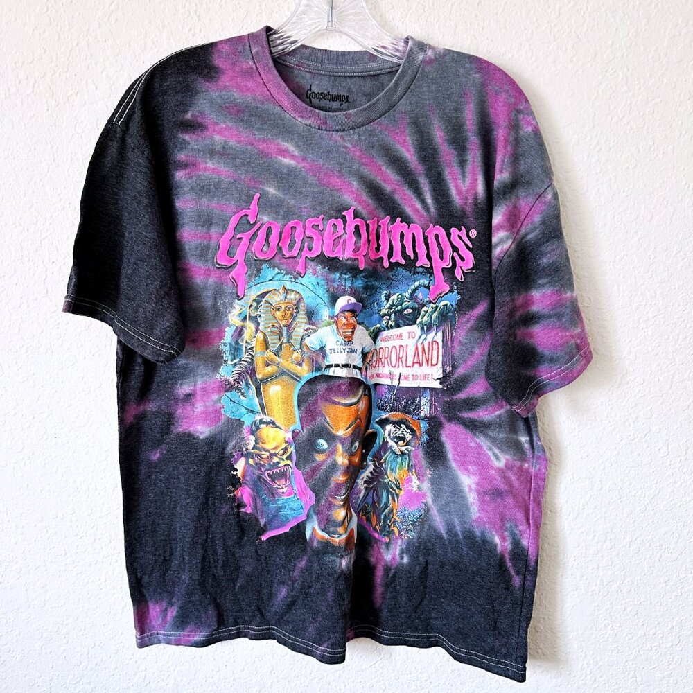 GOOSEBUMPS R.L. Stine Children's Horror Books Tied Dye T-Shirt Adult M